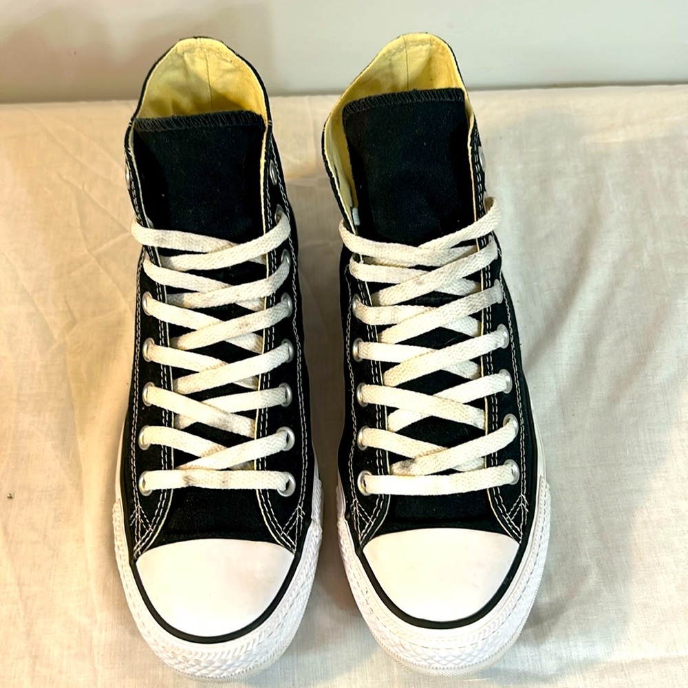 Converse All Star Chuck Taylor Black Hi Top Shoes Mens 8 Women 10